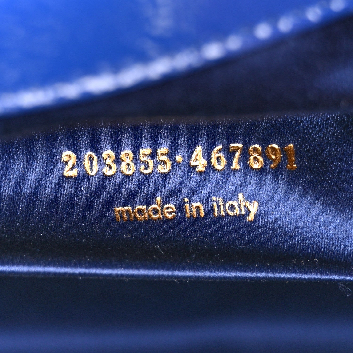 Saint Laurent Textured Patent Monogram Large Belle De Jour Clutch Royal Blue 7 of 7
