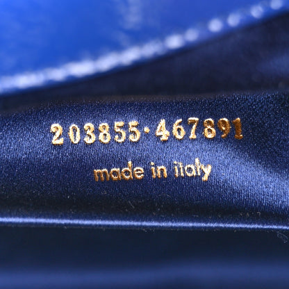 Saint Laurent Textured Patent Monogram Large Belle De Jour Clutch Royal Blue 7 of 7