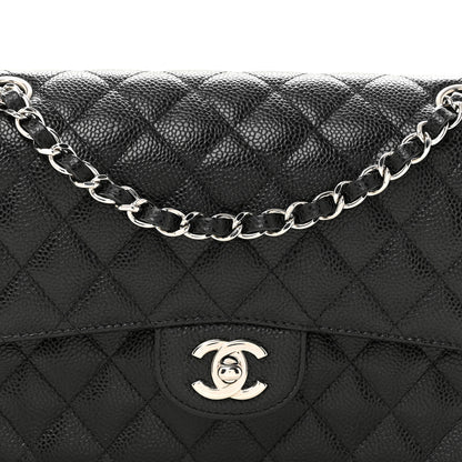 Chanel Caviar Quilted Medium Double Flap Black 8 of 10