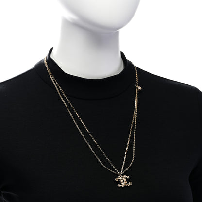 Chanel Poured Glass Multi Strand CC Necklace Gold Multicolor 2 of 5