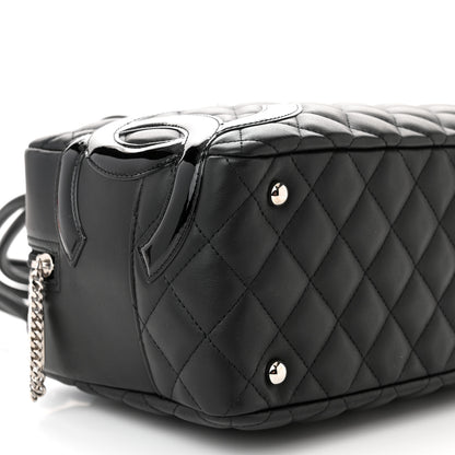 Chanel Calfskin Quilted Large Cambon Bowler Black 9 of 10