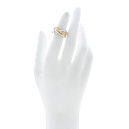 Cartier 18K Pink Yellow White Gold Diamond Trinity Ring 50 5.25 2 of 5
