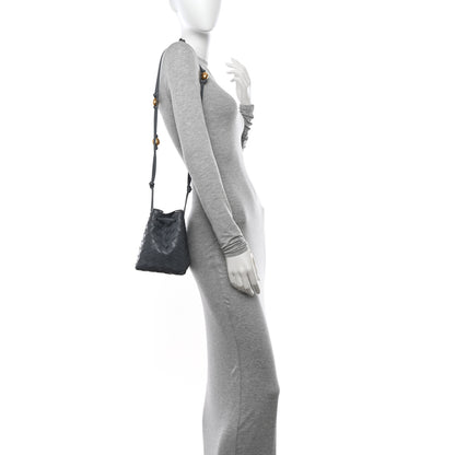 Bottega Veneta Nappa Intrecciato Small Drawstring Bucket Bag Thunder 2 of 9
