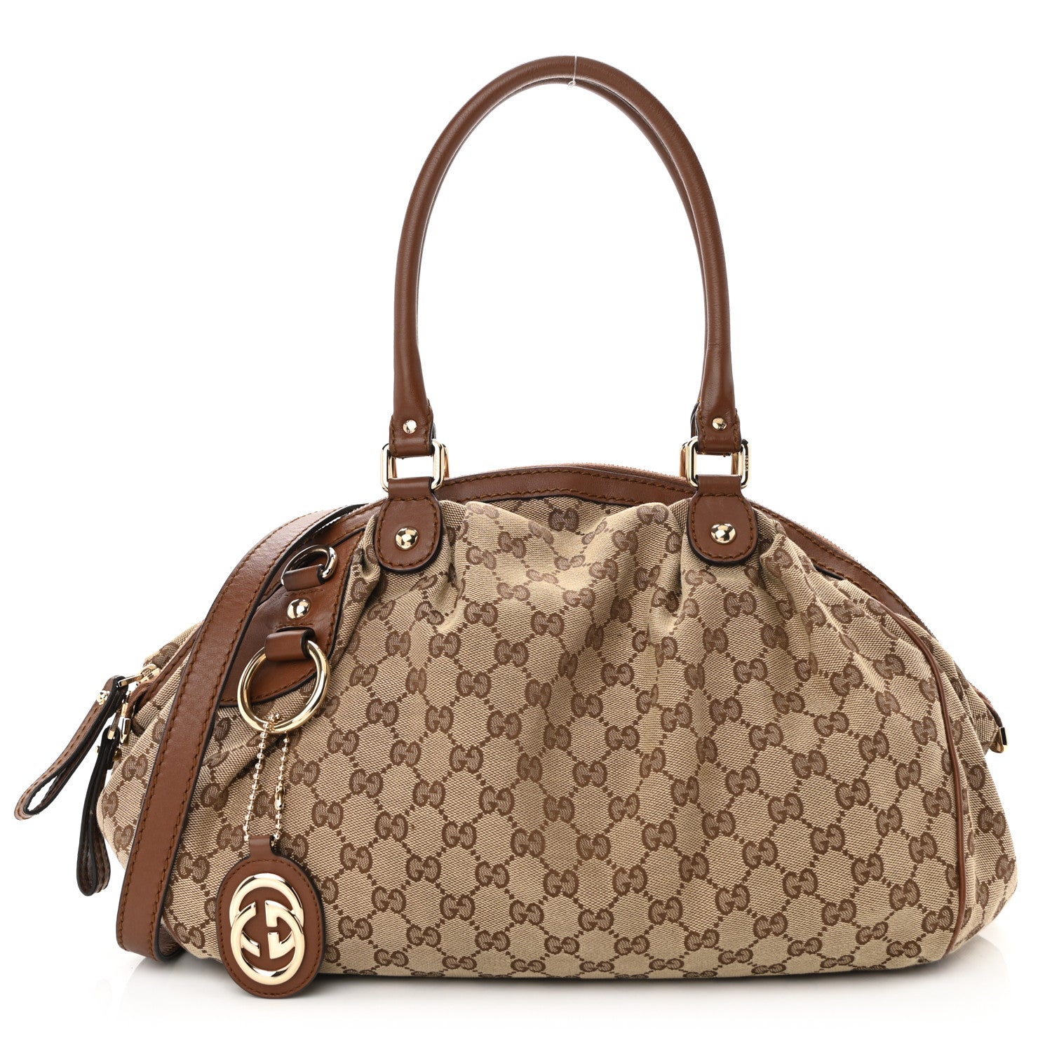 Gucci Monogram Medium Sukey Boston Brown 1 of 10