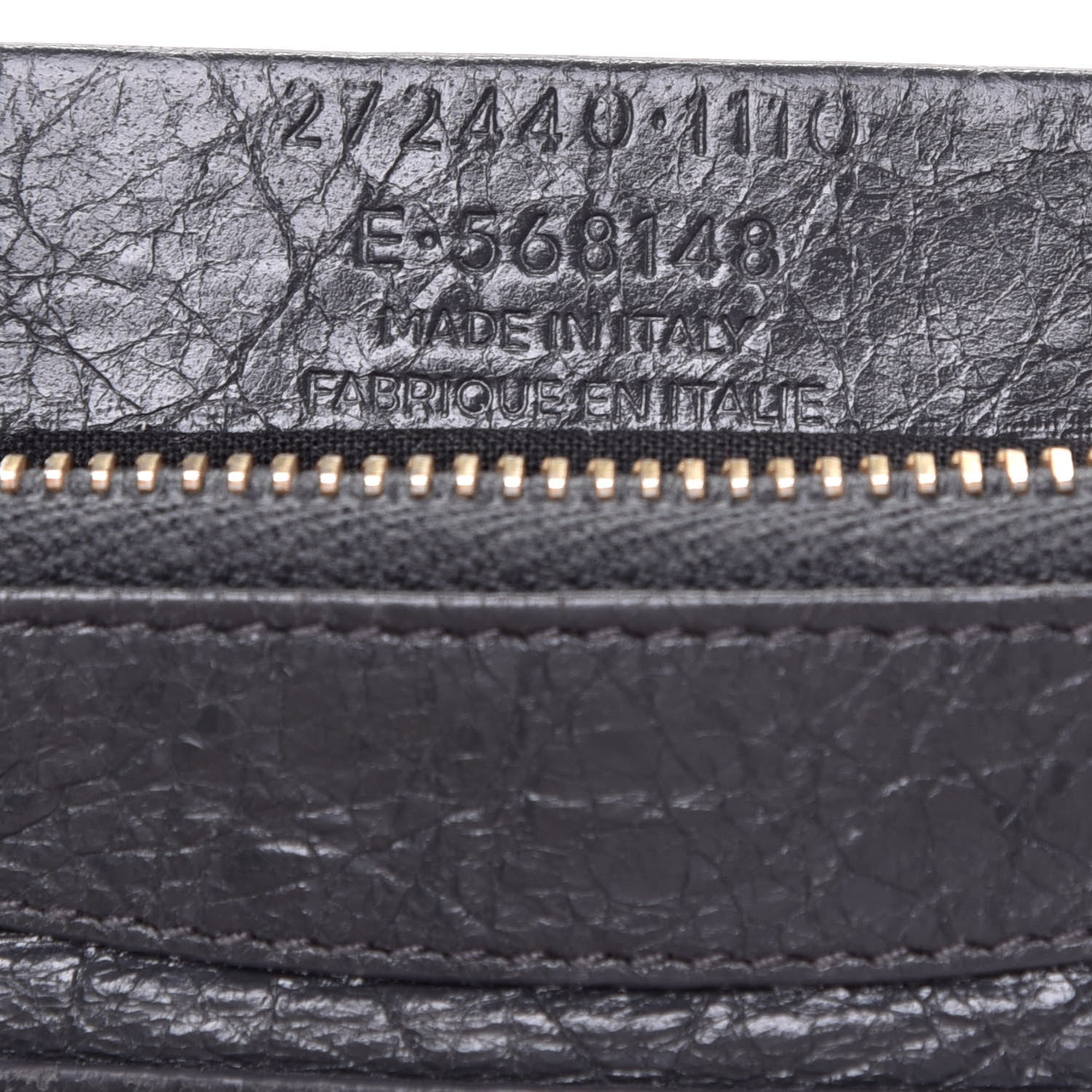Balenciaga Agneau Giant 12 Gold Hardware M Porte-Monnaie Coin Purse Gris Fossile 7 of 7