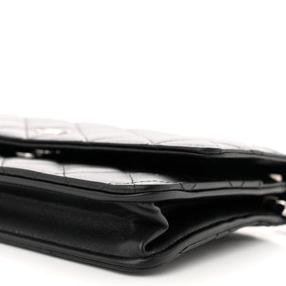 Chanel Lambskin Quilted Wallet On Chain WOC Black 11 of 13