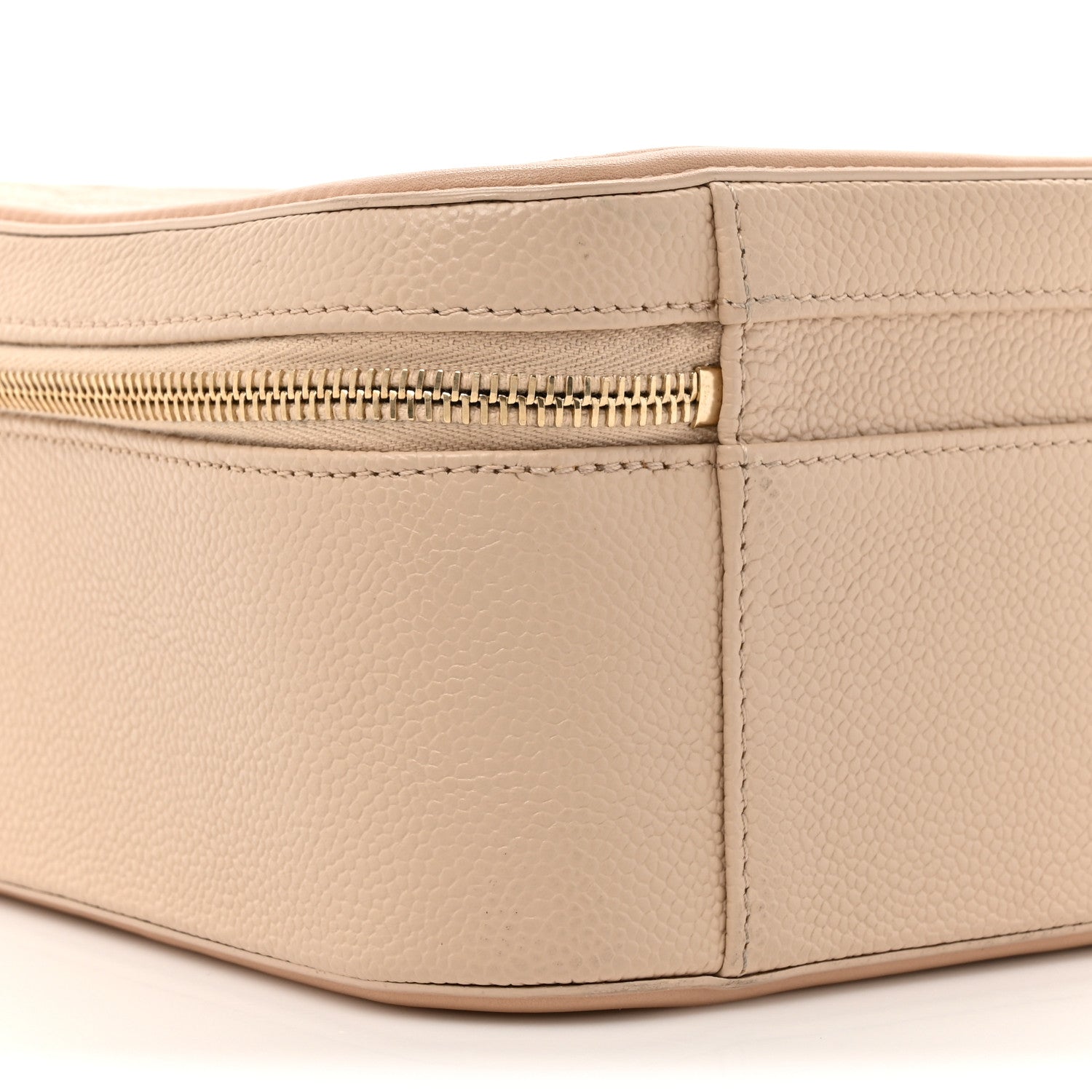 Chanel Caviar Quilted Large CC Filigree Vanity Case Beige 12 of 19