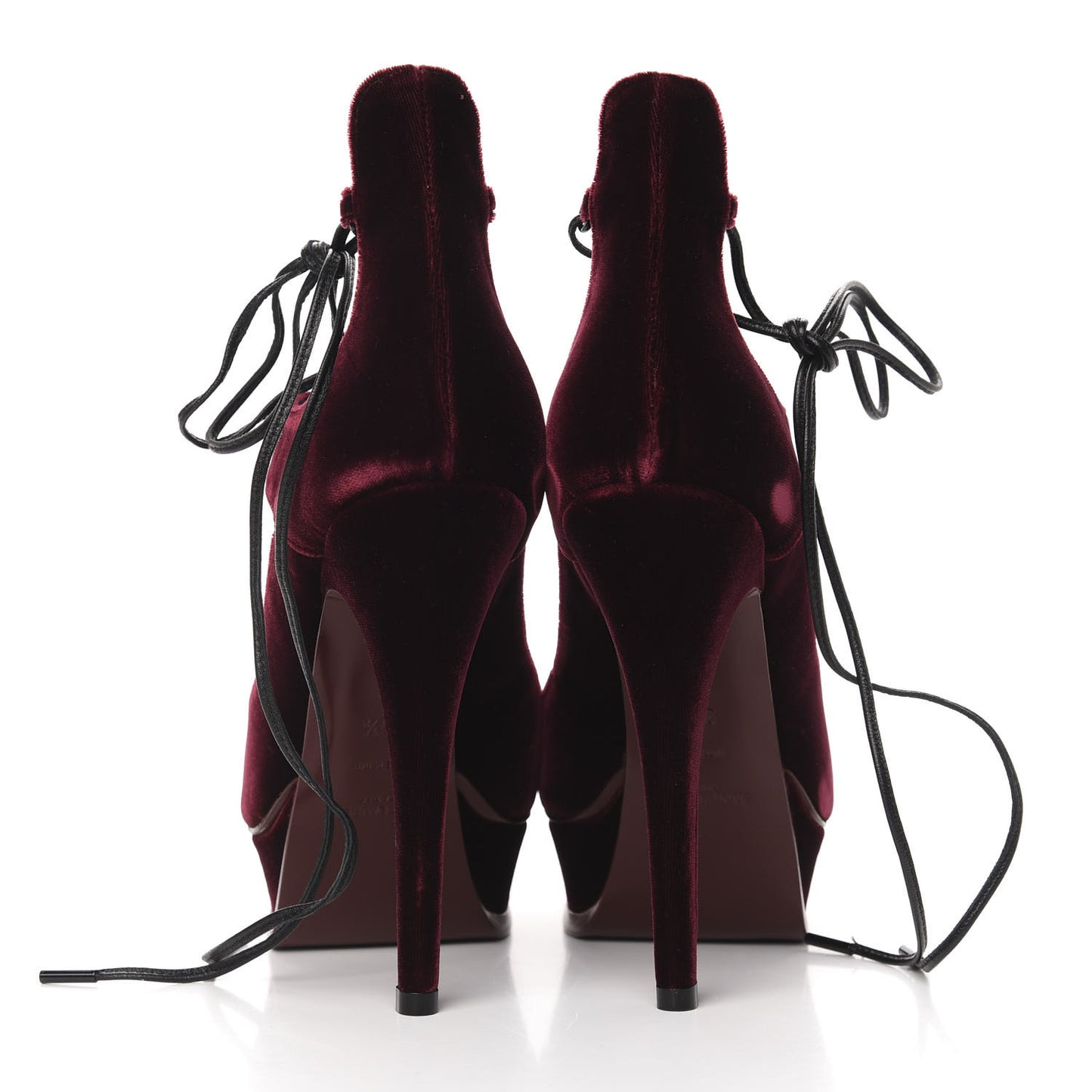 Velluto Master Lace Up Tribute 105 Platform Sandals 36.5 Burgundy