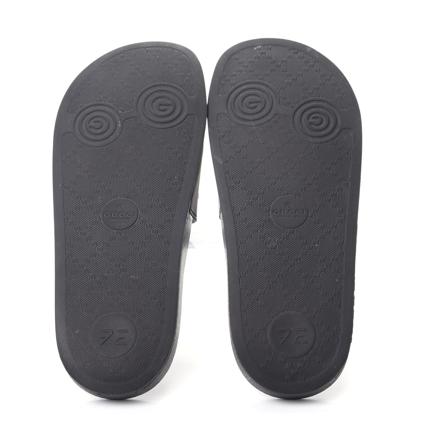 Gucci Rubber Womens Logo Slide Sandals 37 Black 6 of 10