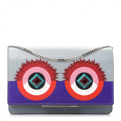 Fendi Vitello Elite Studded Hypnoteyes Tube Wallet On Chain Polvere Multicolor 1 of 10