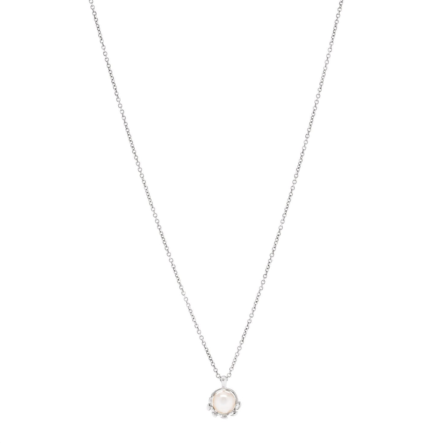 Sterling Silver Pearl Paloma Picasso Olive Leaf Pendant Necklace