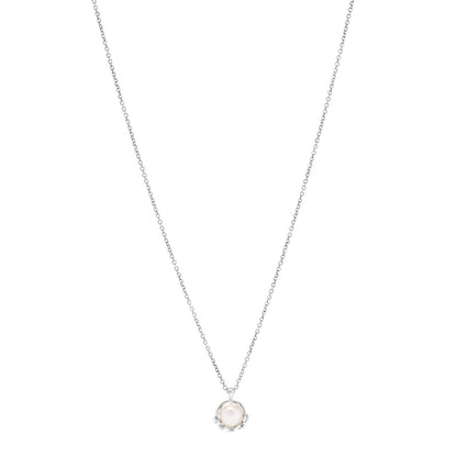 Tiffany Sterling Silver Pearl Paloma Picasso Olive Leaf Pendant Necklace 1 of 5