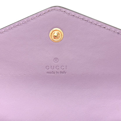 Gucci Calfskin Jumbo GG Embossed Snap Wallet Lilac 6 of 9