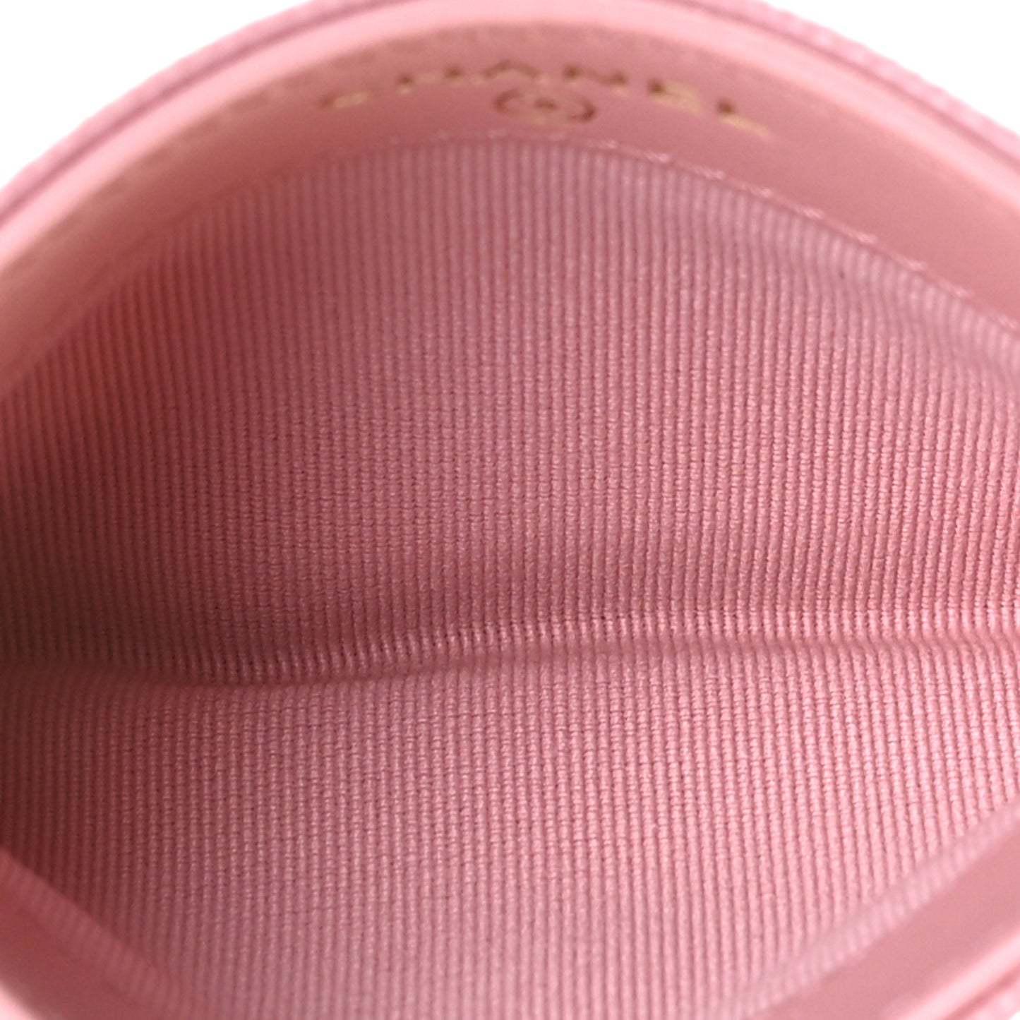Caviar Quilted Card Holder Pink