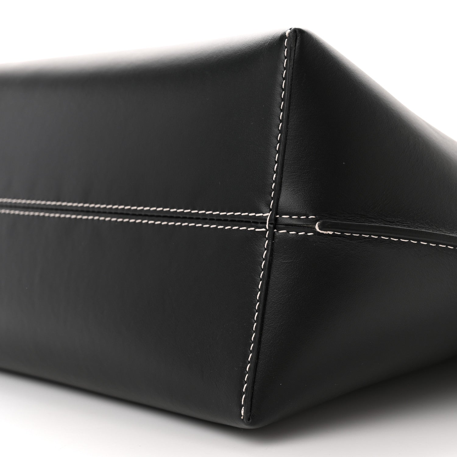 Burberry Calfskin Monogram Motif TB Medium Soft Tote Black 9 of 10