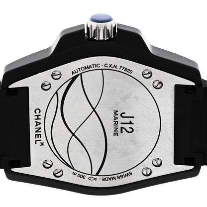 Chanel Stainless Steel Ceramic Rubber 41mm J12 Marine Automatic Watch Black 4 of 5