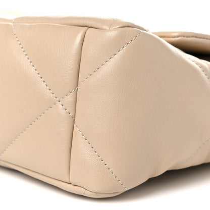 Chanel Lambskin Quilted Large Chanel 19 Flap Light Beige 9 of 10