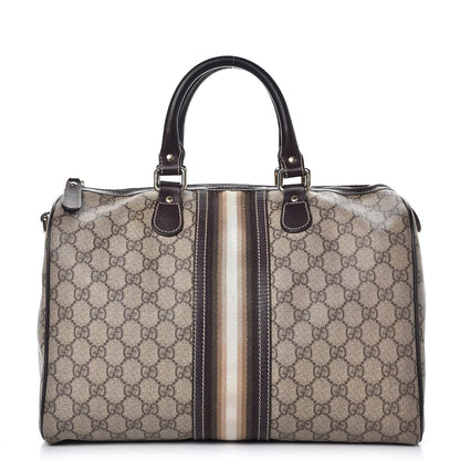 Gucci GG Plus Monogram Web Medium Joy Boston Dark Brown 1 of 7