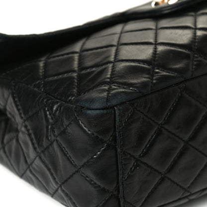 Chanel Washed Lambskin Quilted Maxi Single Flap Black 14 of 16