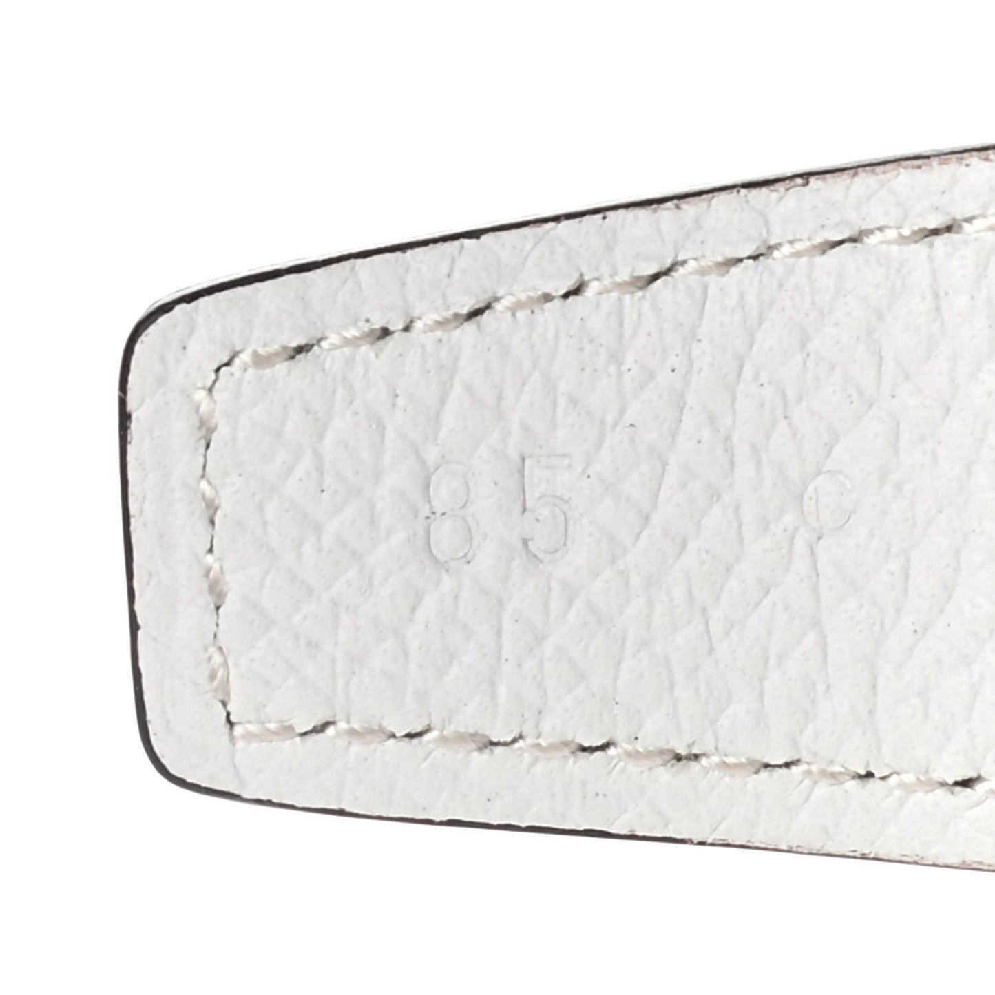 Swift Epsom Lizard 24mm Mini Constance H Belt 85 Etoupe White