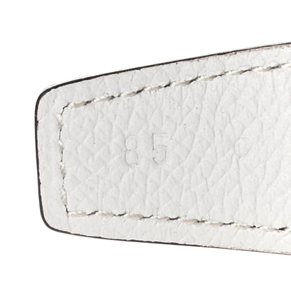 Hermes Swift Epsom Lizard 24mm Mini Constance H Belt 85 Etoupe White 6 of 6