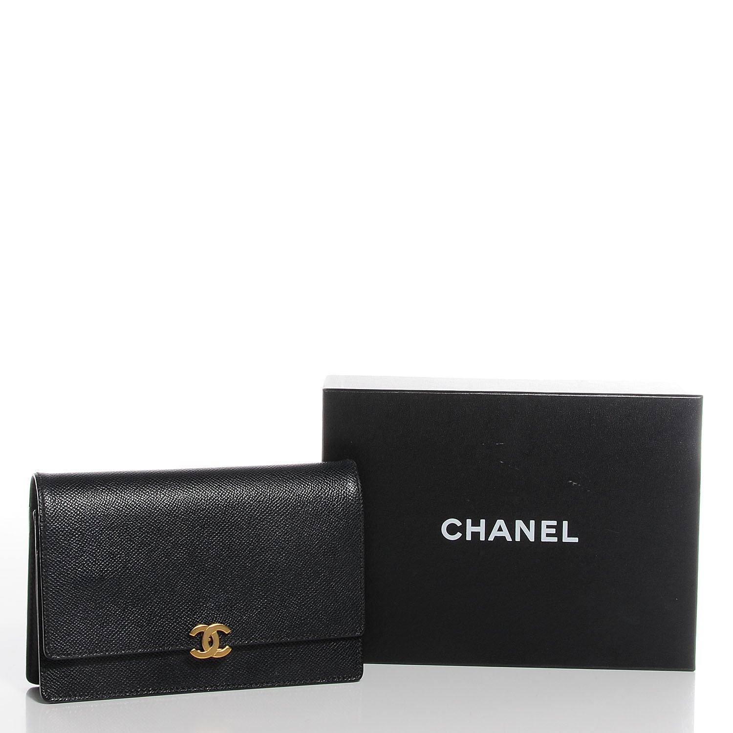 Chanel Caviar Wallet On Chain WOC Black 8 of 8