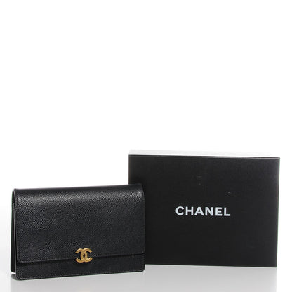 Chanel Caviar Wallet On Chain WOC Black 8 of 8