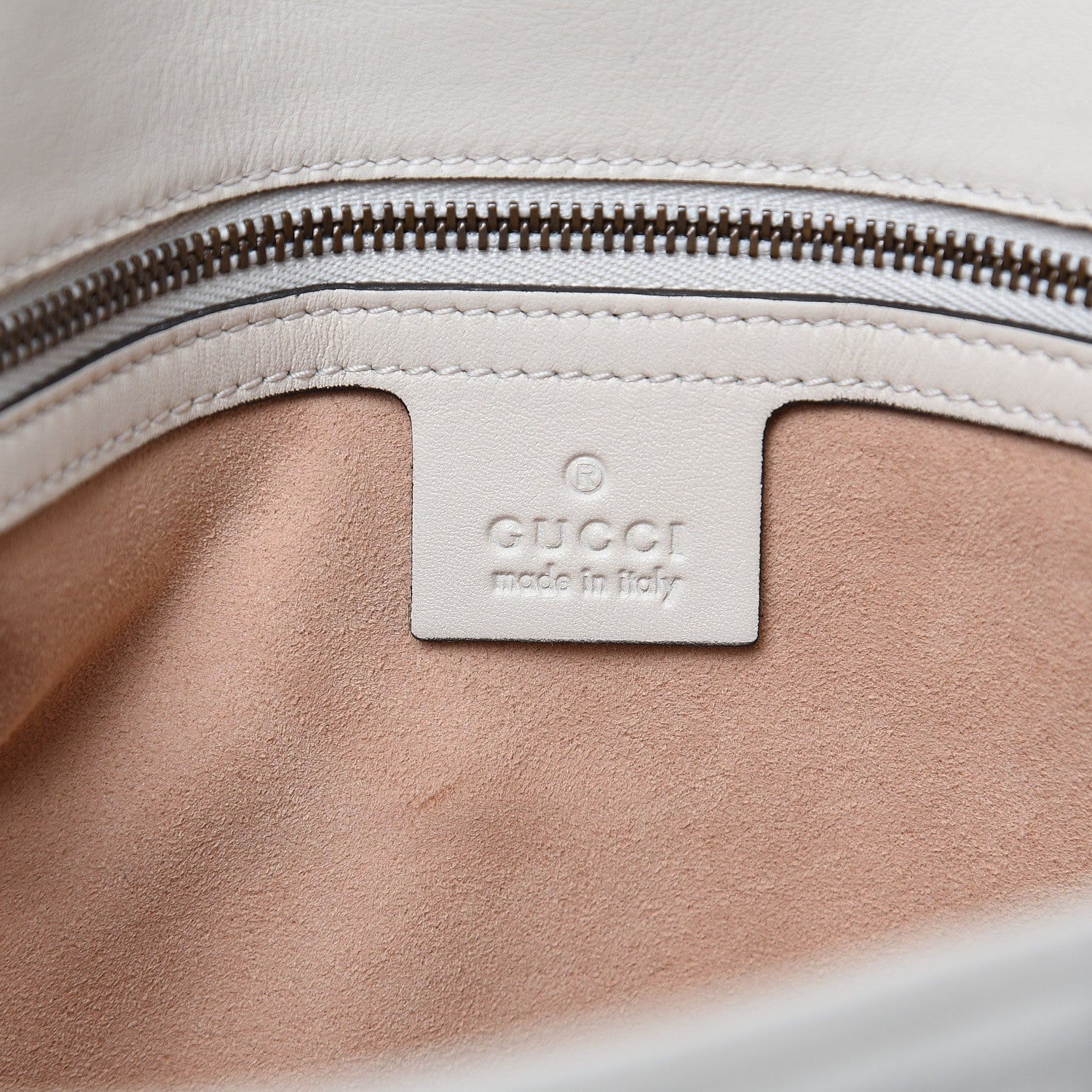 Gucci Calfskin Matelasse Studded Medium GG Marmont Shoulder Bag White 6 of 12