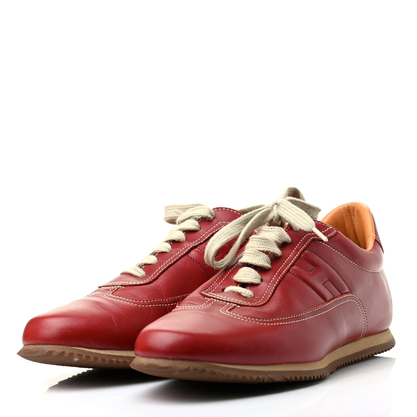 Calfskin Womens Quick Sneakers 38 Red