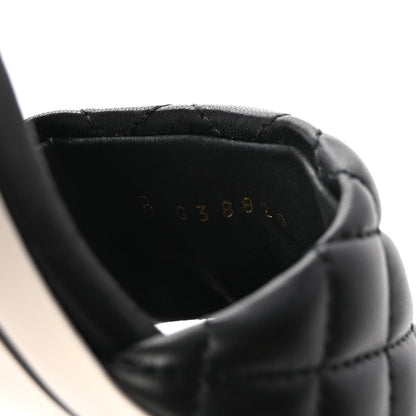 Chanel Lambskin Quilted Textured CC Mules 38 Black 9 of 10