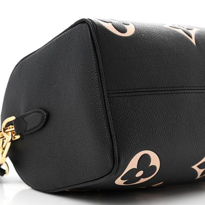 Louis Vuitton Empreinte Monogram Giant Speedy Bandouliere 25 Black Beige 8 of 10