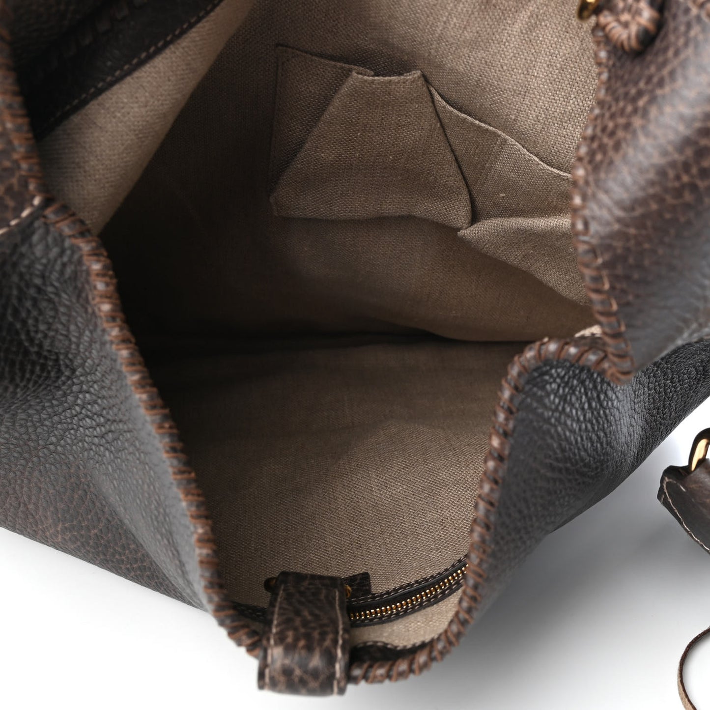 Calfskin Large New Jackie Shoulder Bag Dark Brown