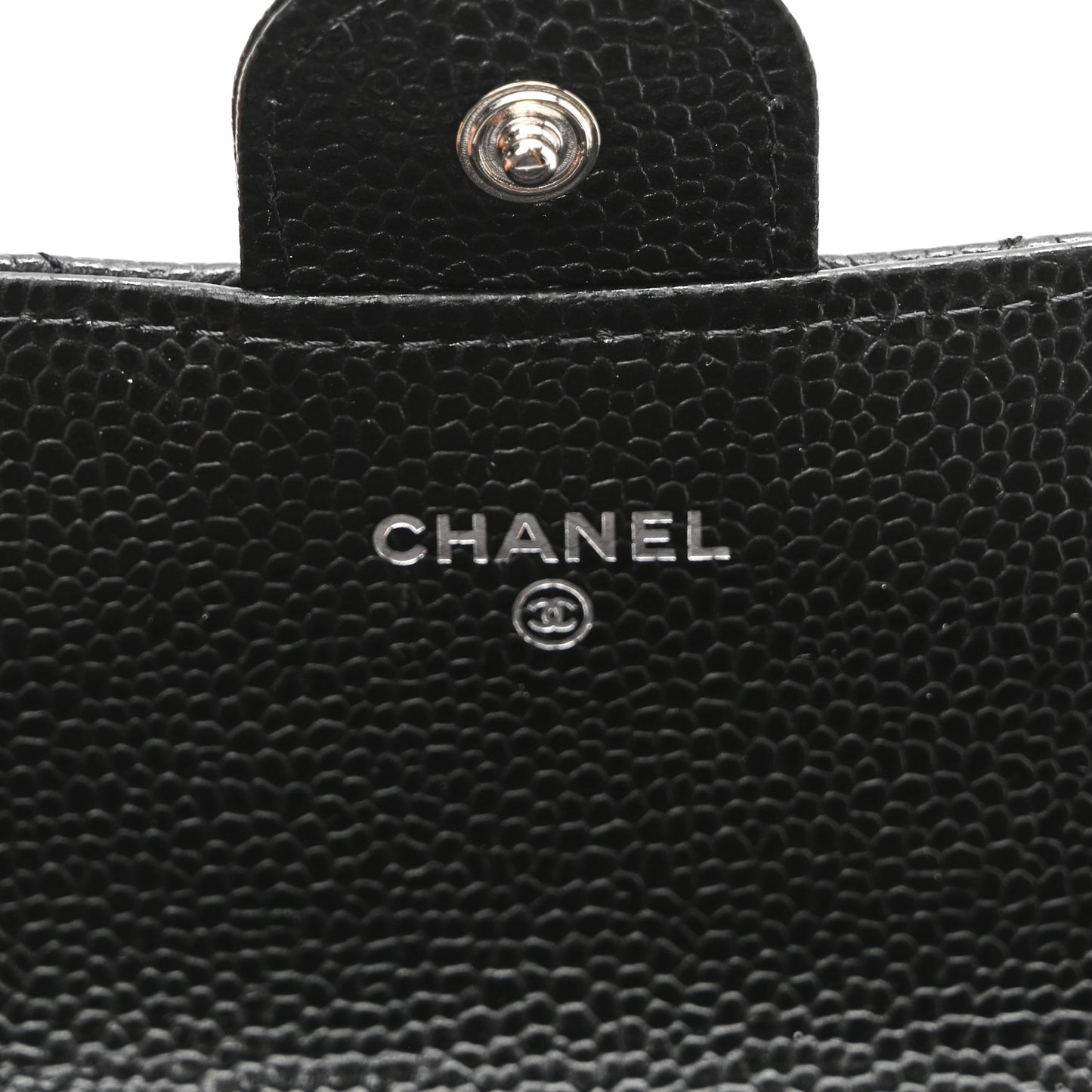 Caviar Quilted Large Gusset Flap Wallet Black