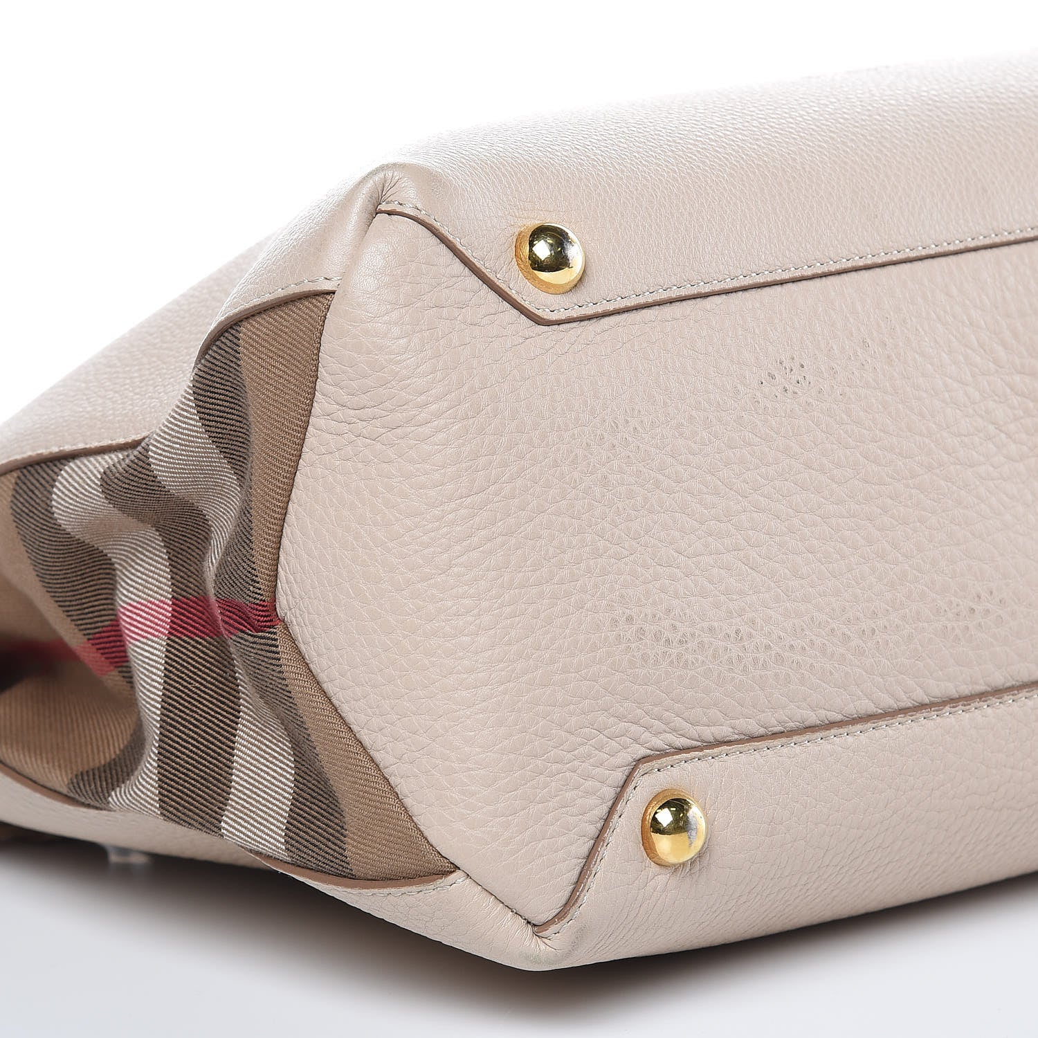 Burberry Derby Calfskin House Check Medium Banner Tote Beige 8 of 13