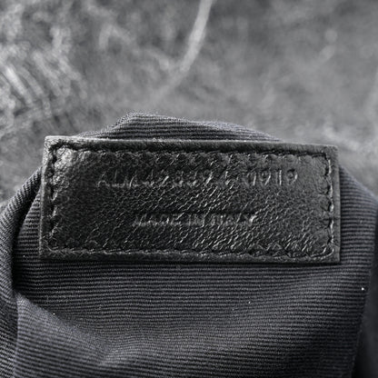 Saint Laurent Crinkled Calfskin Matelasse Monogram Medium Niki Chain Satchel Black 7 of 13