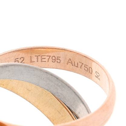 Cartier 18K Pink Yellow White Gold Classic Trinity Ring 52 6 4 of 4