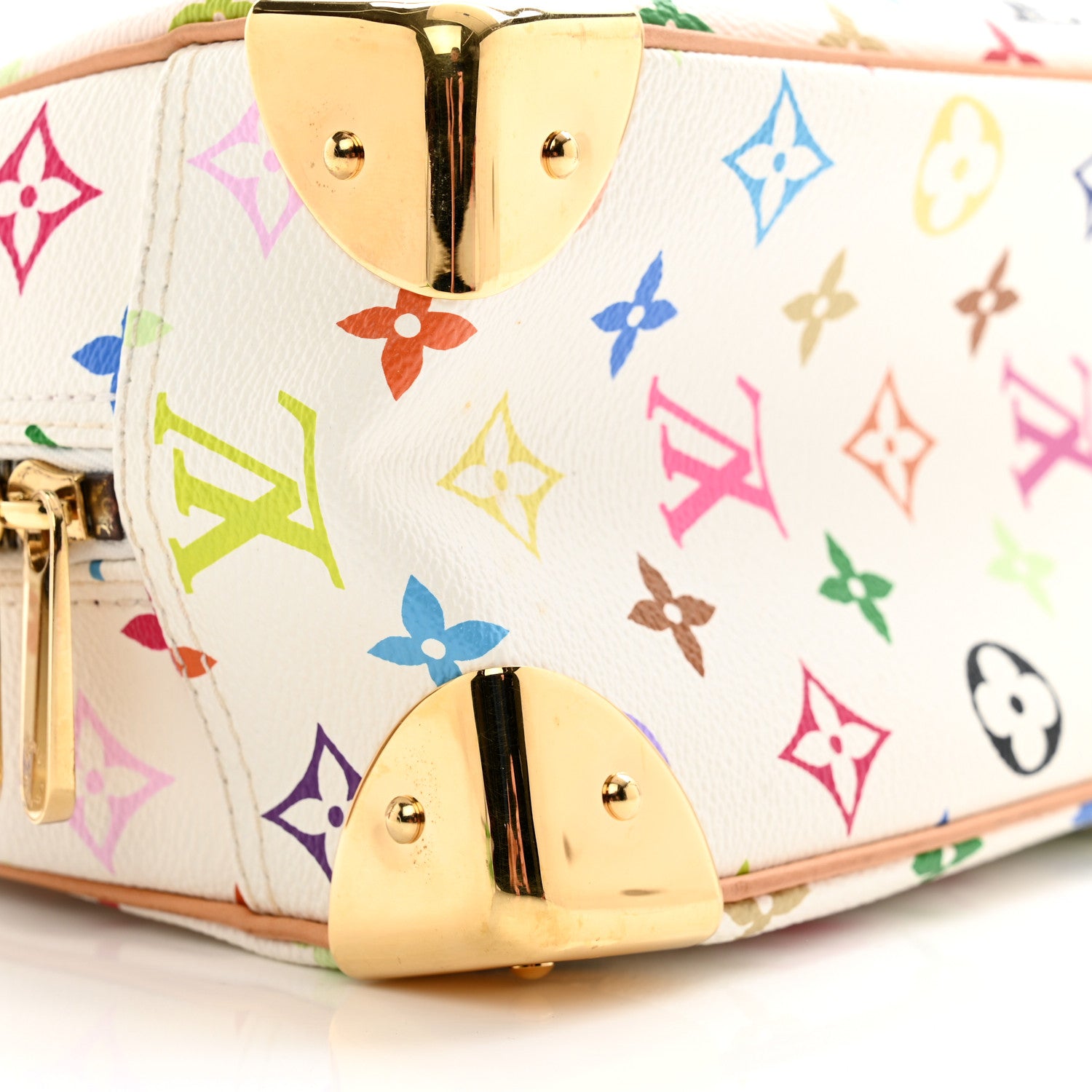Louis Vuitton LOUIS VUITTON Monogram Multicolor Trouville White 8 of 9