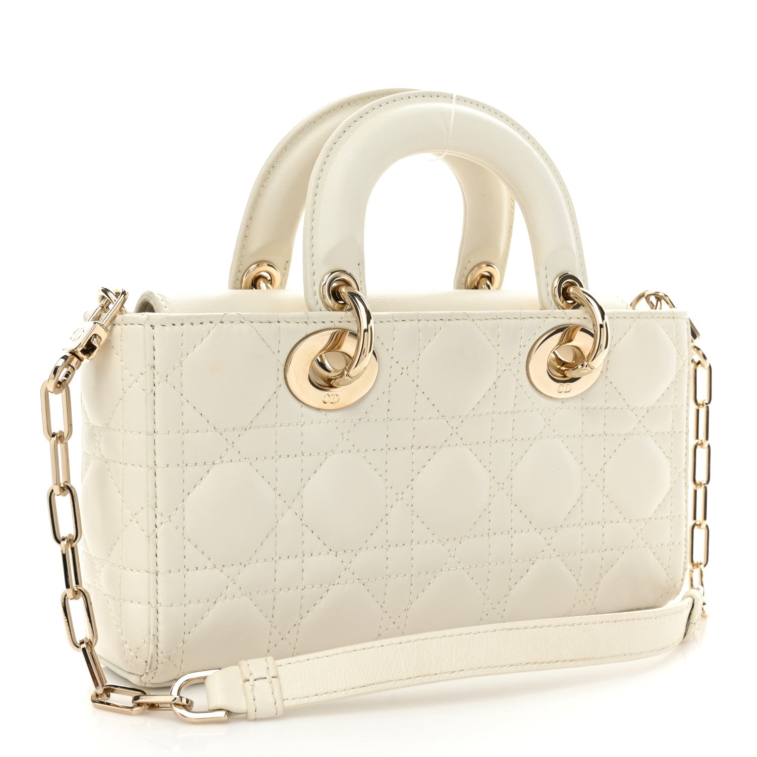 Christian Dior Lambskin Cannage Small Lady D-Joy Latte 3 of 19