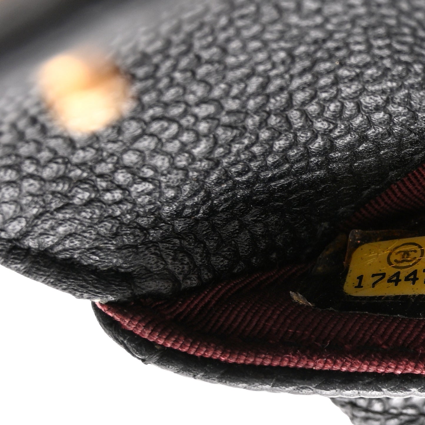 Caviar Quilted Flap Zip Card Holder Black