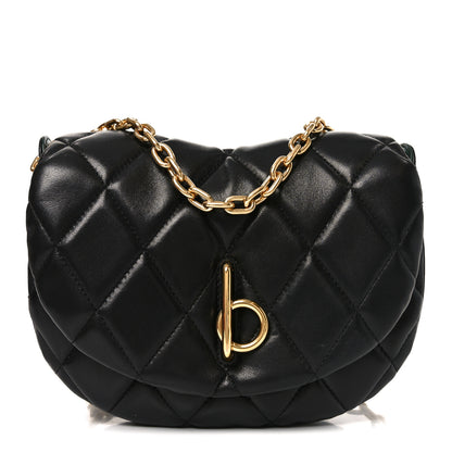 Burberry Lambskin Quilted Rocking Horse Shoulder Bag Black 1 of 9