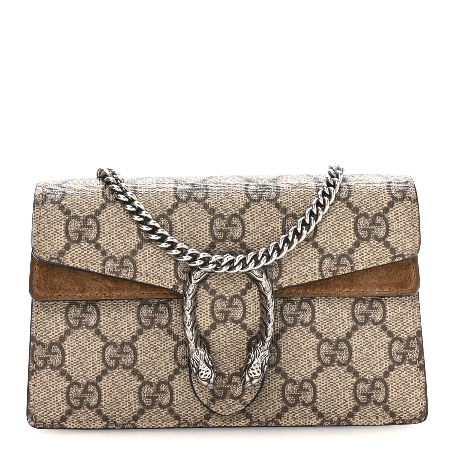 GG Supreme Monogram Super Mini Dionysus Shoulder Bag Taupe