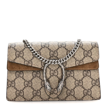 Gucci GG Supreme Monogram Super Mini Dionysus Shoulder Bag Taupe 1 of 10