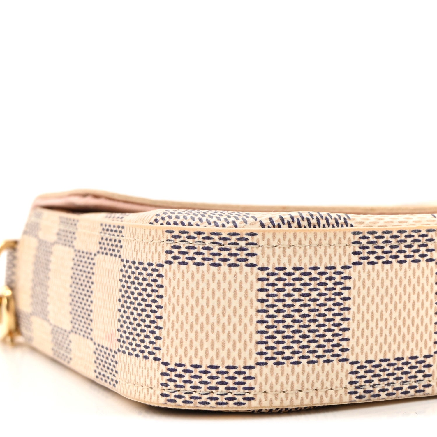 Louis Vuitton Damier Azur Pochette Felicie Chain Wallet Rose Ballerine 9 of 10