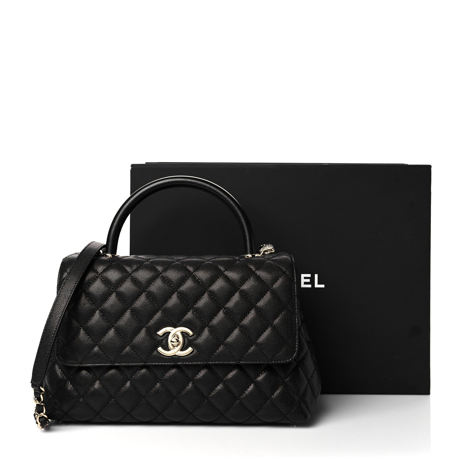 Chanel Caviar Quilted Small Coco Handle Flap Black 11 of 11