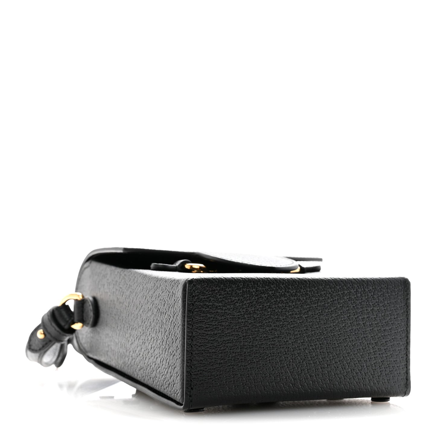 Dollar Calfskin Vertical Horsebit 1955 Crossbody Bag Black