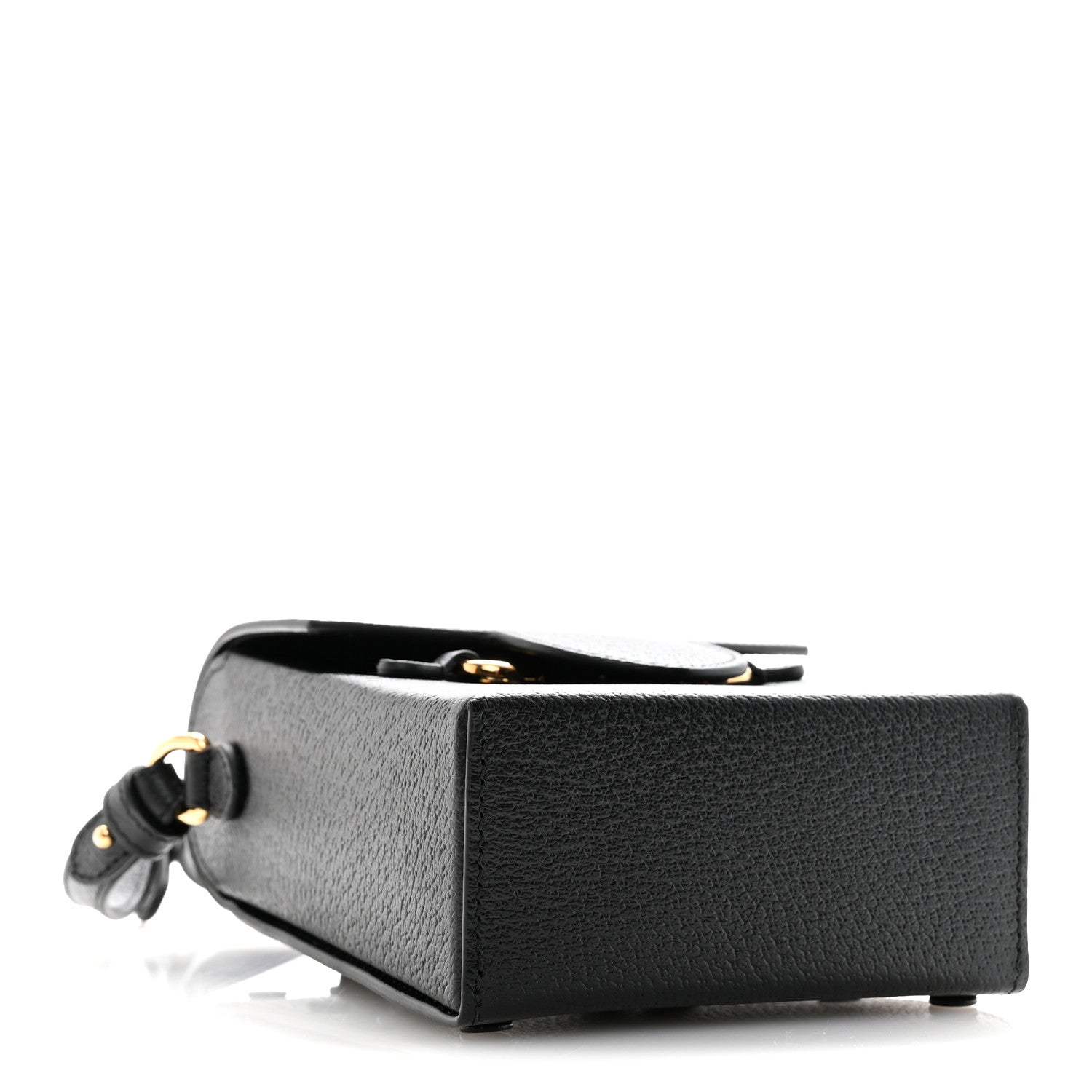 Gucci Dollar Calfskin Vertical Horsebit 1955 Crossbody Bag Black 4 of 11