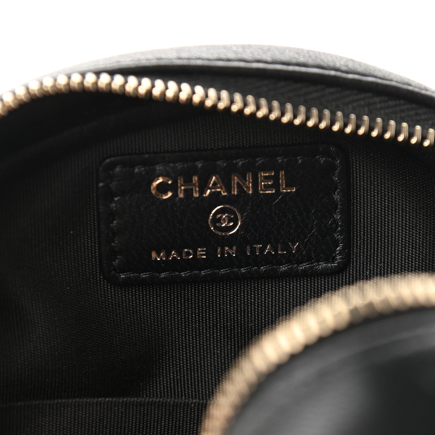 Lambskin Quilted Studded Round Clutch With Chain Black