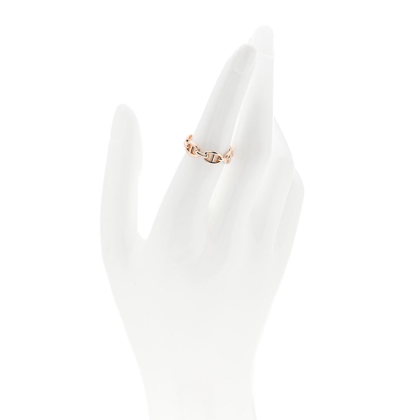 18K Rose Gold PM Chaine d'Ancre Enchainee Ring 53 6.5