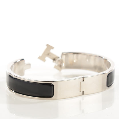 Hermes Enamel Narrow Clic Clac H Bracelet PM Black 3 of 5