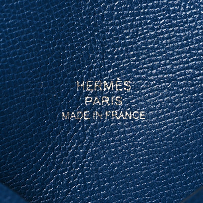 Hermes Epsom Calvi Card Case Bleu Saphir 7 of 8